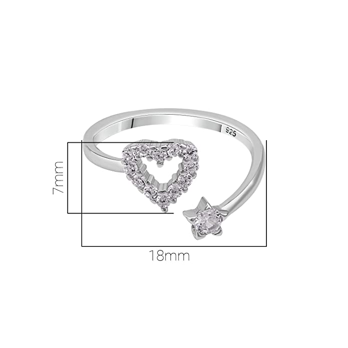 Pissara Awesome 925 Sterling Silver Cubic Zirconia Toe Rings For Women And Girls|with Authenticity Certificate, 925 Stamp & 6 Months Warranty (TR104685)