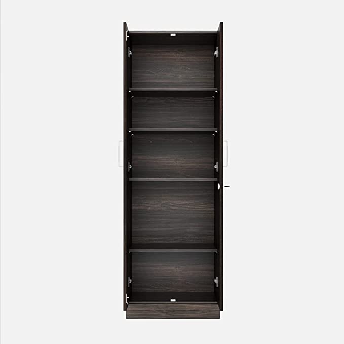 Almirah Wooden, Wooden Cupboard for Clothes, Gingham Wardrobe, 18 mm Panels in Matt Finish, 2 Door with 4 Shelves