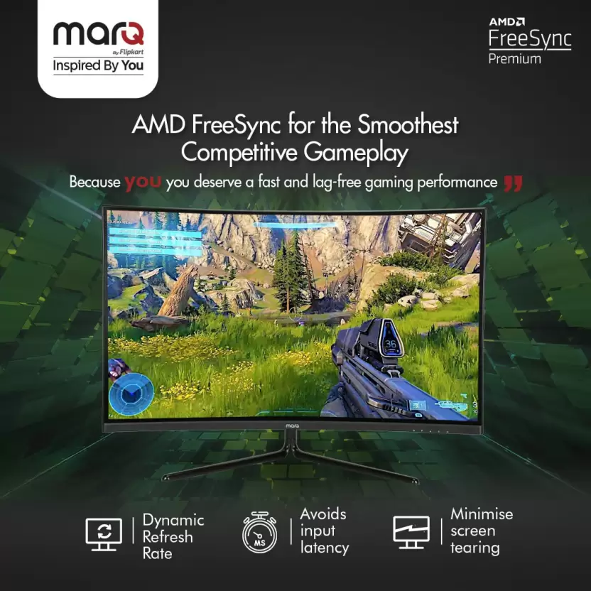 MarQ by Flipkart 32 inch Curved Full HD LED Backlit VA Panel with 2 X 3W Inbuilt Speakers Gaming Monitor