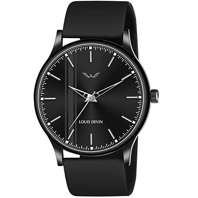 Louis Devin Silicone Strap Analog Wrist Watch